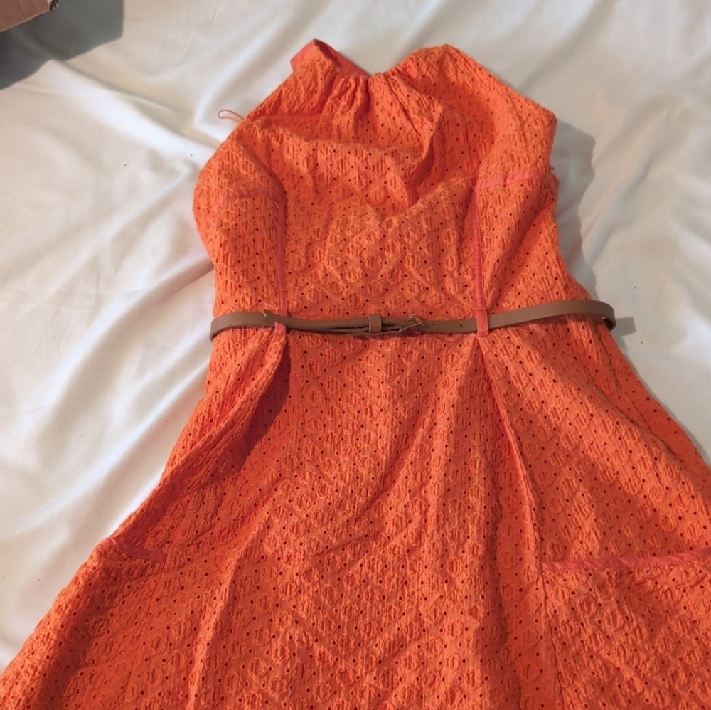 Orange halter dress